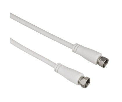 Kabel i złączka KABEL ANTENOWY 90dB WTYK F - WTYK F BIAŁY 3M